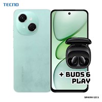 CELULAR TECNO SPARK GO 1 3GB RAM 64GB ROM - MAGIC SKIN GREEN + BUDS 6 PLAY